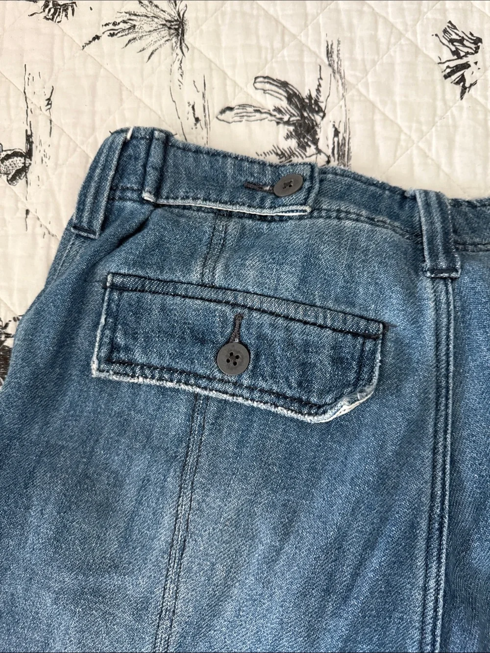 We The Free Blue Denim Shorts